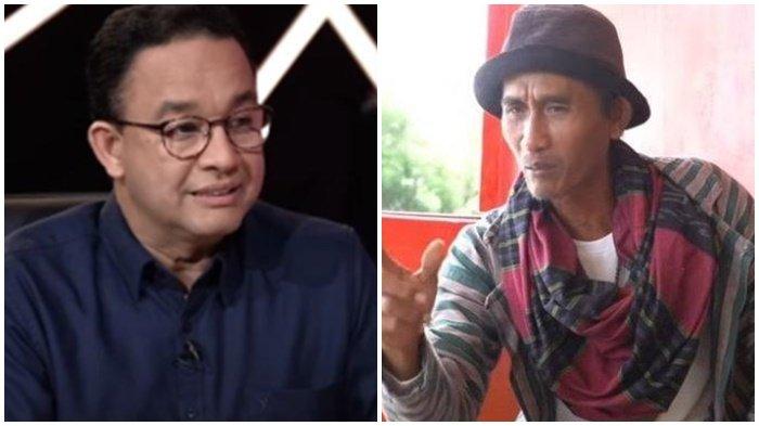 PAGAR LAUT - (kiri) Mantan Guberbur DKI Jakarta Anies Baswedan dan (kanan) Kholid, nelayan yang lagi viral karena pernyataannya soal pagar laut.