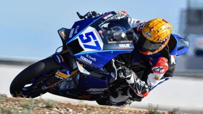 Aldi Satya Mahendra kembali menjajal motor Yamaha YZF R9 dalam test yang diadakan di Andalucia Circuit, Spanyol