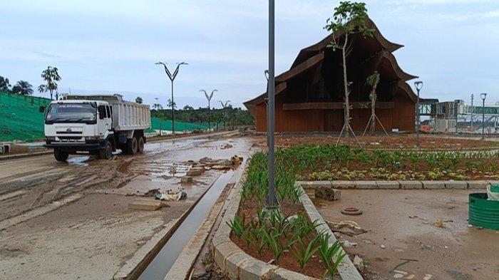BANDARA VVIP IKN - Kondisi terkini Bandara VVIP IKN pasca direndam banjir pada Jumat (24/1/2025) kemarin.