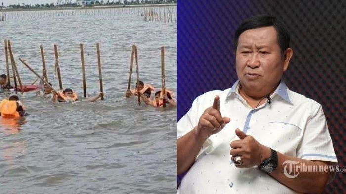 PAGAR LAUT TANGERANG - TNI Angkatan Laut membongkar pagar laut yang terbentang di perairan Tanjung Pasir, Kabupaten Tangerang, Banten, Sabtu (18/1/2025). Kanan: Susno Duadji. Susno Duadji ungkap sosok yang harus ditangkap di kasus Pagar Laut, sebut banyak pengkhianat. (TribunTangerang.com/Nurmahadi-Tribunnews/Bian Harnansa)