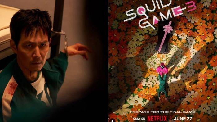 SQUID GAME 3 - Foto kolase tampilan pertama untuk Squid Game Season 3 yang diunggah di Instagram netflix dan squidgamenetflix. Squid Game 3 akan rilis Juni 2025, ketahui bocoran pemain dan alur cerita. (Kolase Instagram netflix dan squidgamenetflix)
