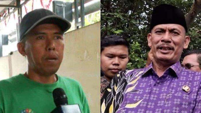POLEMIK PAGAR LAUT - (kiri ke kanan) Edi, pekerja di rumah Kepala Desa Kohod, Arsin, saat memberi keterangan soal keberadaan Arsin, Sabtu (1/2/2025) dan Kepala Desa Kohod, Tangerang, Arsin. Edi sebut Arsin tak hilang seperti yang diberitakan di media.