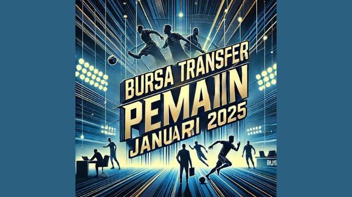 TRANSFER JANUARI 2025 - Ilustrasi bursa transfer pemain Januari 2025 yang diolah melalui AI ChatGPT hari ini, Selasa (4/2/2025). Berikut 10 klub terboros di bursa transfer Januari 2025, Man City teratas. (Generated by AI)