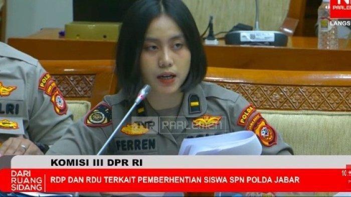 IPDA FERREN AZZAHRA - Tangkapan layara Youtube TVR Parlemen pada Minggu (9/2/2025) - Sosok Ipda Farren Azzahra menyebut Valyano Boni Raphael mengalami Narcissistic Personality Disorder (NPD) hingga gagal dilantik sebagai polisi.(YOUTUBE/TVR Parlemen)