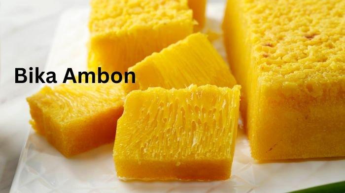 BIKA AMBON VIRAL - Gambar Bika Ambon yang diolah dari Canva, Senin (10/2/2025). Berikut resep cara membuat Bika Ambon, kue khas Medan yang lagi viral. (Canva, 2025)