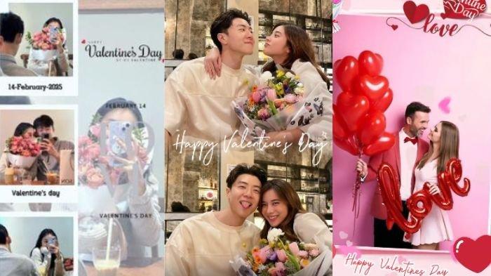 TEMPLATE HARI VALENTINE - Ilustrasi twibbon video Hari Valentine 2025 yang dikolase dari aplikasi edit video CapCut, Senin (10/2/2025). Berikut 10 link template CapCut tema Valentina yang bisa digunakan. (CapCut, 2025)