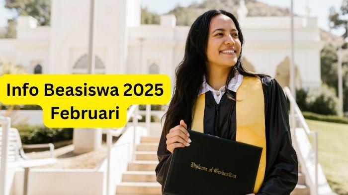 BEASISWA FEBRUARI 2025 - Ilustrasi mahasiswa memegang ijazah saat kelulusan yang diolah melalui aplikasi Canva, Selasa (11/2/2025). Beriku info beasiswa 2025 bulan Februari untuk pelajar dan mahasiswa. (Grafis TribunKaltim.co/canva)
