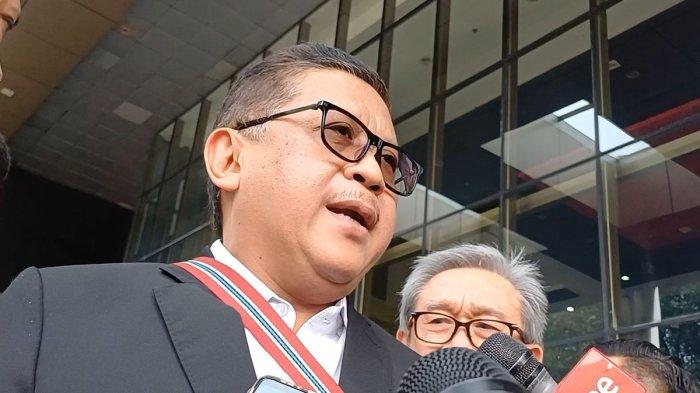HASTO VS KPK - Sekretaris Jenderal (Sekjen) PDIP Hasto Kristiyanto memenuhi panggilan Komisi Pemberantasan Korupsi (KPK) untuk diperiksa sebagai tersangka, di Gedung Merah Putih, Jakarta, Kamis (20/2/2025). Sidang praperadilan Hasto ditunda imbas KPK absen. (KOMPAS.com/Haryanti Puspa Sari)