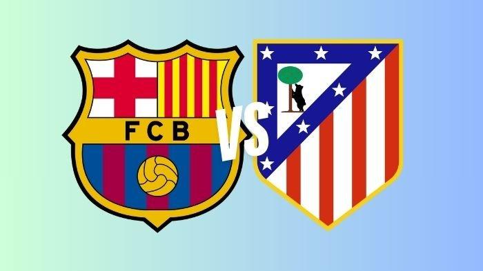 COPA DEL REY - Kolase logo Barcelona dan Atletico Madrid diolah di Canva, Selasa (25/2/2025). Berikut link Live Streaming Barcelona vs Atletico Madrid di Copa del Rey leg 1. (Grafis TribunKaltim.co/canva)