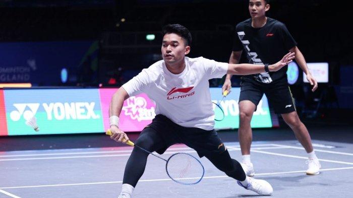 ALL ENGLAND 2025 - Pasangan Leo/Bagas saat menjajal lapangan di Utilita Arena, Birmingham, Inggris jelang All England 2025. Hari ini, Selasa (11/3/2025) di hari pertama All England 2025, Leo/Bagas menang atas kembar China Taipei dan memastikan lolos ke 16 Besar. Berikut hasil badminton All England 205 hari ini, Leo/Bagas susul Jonatan Christie, 4 wakil Indonesia ke 16 Besar All England 2025. (PBSI)