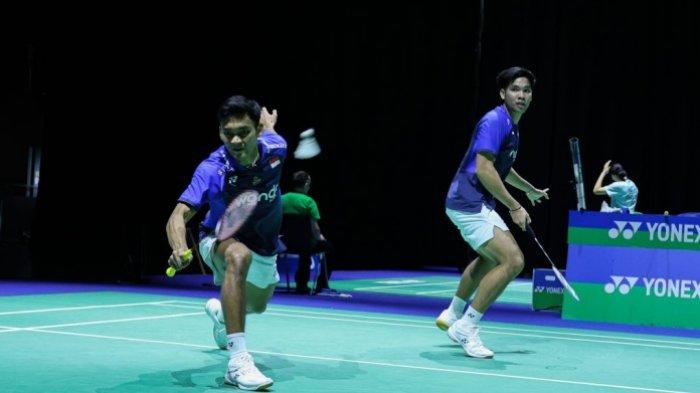 SWISS OPEN 2025 - Pasangan Fikri/Daniel di laga babak 32 besar Swiss Open 2025, Selasa (18/3/2025). Fikri/Daniel memastikan lolos ke babak 16 Besar Swiss Open 2025.