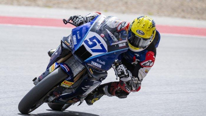 Rider binaan Yamaha Racing Indonesia, Aldi Satya Mahendra, kembali melakukan test bersama Yamaha BLU CRU Evan Bros Team.