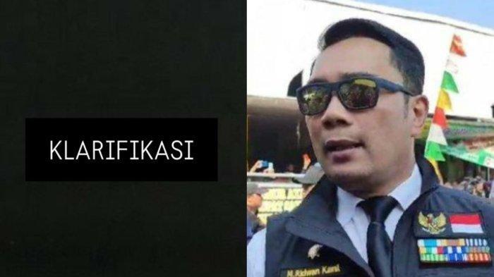 KLARIFIKASI RIDWAN KAMIL - Tangkapan layar foto unggahan Ridwan Kamil (kiri) di Instagram pribadinya @ridwankamil, Kamis (27/3/2025) sampaikan klarifikasi soal tuduhan perselingkuhan. Foto Ridwan Kamil saat masih menjadi Gubernur Jawa Barat memberikan tanggapan kepada awak media soal penetapan tersangka Panji Gumilang di sela-sela mendampingi kunjungan Presiden Jokowi di Pasar Parungkuda Sukabumi, Jumat (4/8/2023). - Berikut isi klarifikasi Ridwan Kamil soal kabar perselingkuhannya yang viral dengan wanita. (TRIBUNJABAR.ID/M RIZAL JALALUDIN | Instagram @ridwankamil)