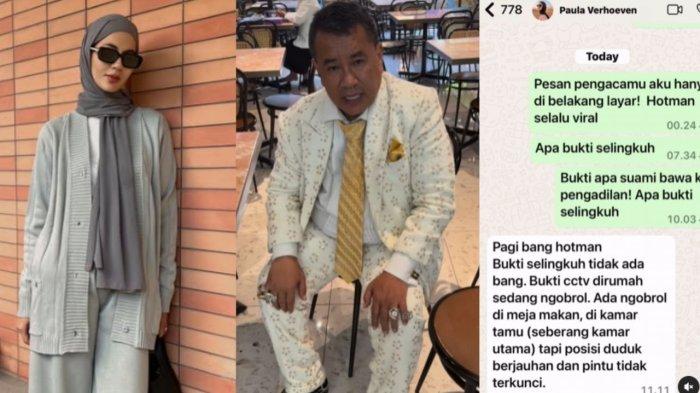 HOTMAN DAN PAULA - Tangkapan layar akun Instagram @hotmanparisofficial dan @paula_verhoeven yang diambil pada Selasa, (22/4/2025). Hotman Paris tampak terus membela Paula Verhoeven setelah disebut selingkuhi Baim Wong dalam hasil putusan cerai.