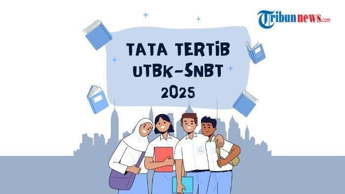 ILUSTRASI UTBK SNBT - Gambar dibuat di Canva, Rabu (23/4/2025). Berikut ini tata tertib bagi peserta UTBK-SNBT 2025. (Canva/Tribunnews)