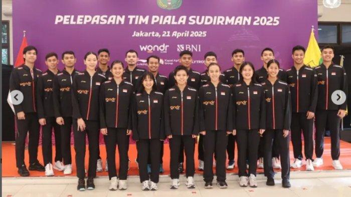 SUDIRMAN CUP 2025 - Skuad Indonesia di Sudirman Cup 2025. Berikut jadwal badminton Sudirman Cup 2025, Inggris bakal jadi lawan pertama Jojo dkk. Sudirman Cup 2025 disiarkan di TV mana? (Instagram badminton.ina)