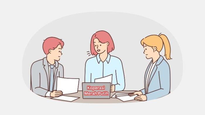 KOPERASI MERAH PUTIH - Ilustrasi. Ramai di medsos, gaji pengurus koperasi Merah Putih capai Rp 8 juta. Fakta dan penjelasan staf Menkop terkait gaji pengurus koperasi Merah Putih. (Grafis TribunKaltim.co via Canva)