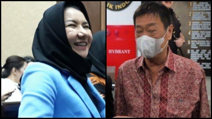 TPPU RITA WIDYASARI - Mantan Bupati Kukar, Rita Widyasari saat sidang di Tipikor, Jumat (6/72018). Kanan: Pengusaha Robert Bonosusatya. Kabar terbaru kasus Tindak Pidana Pencucian Uang (TPPU) mantan Bupati Kukar, Rita Widayasari, KPK menggeledah rumah pengusaha Robert Bonosusatya.(KOMPAS.com/ABBA GABRILLIN-Tribunnews.com)