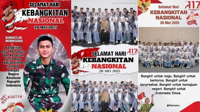 HARI KEBANGKITAN NASIONAL - Ilustrasi twibbon video Hari Kebangkitan 2025 yang dikolase dari aplikasi edit video CapCut, Senin (19/5/2025). Berikut 15 link template CapCut Hari Kebangkitan Nasional 2025 yang bisa digunakan. (CapCut, 2025)