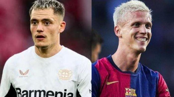 TRANSFER LIGA INGGRIS - Potret Florian Wirtz dan Dani Olmo. Man City disebut nyerah berburu Wirtz, incar gelandang Barcelona untuk gantikan KDB. (instagram/flowirtz/barcelona)