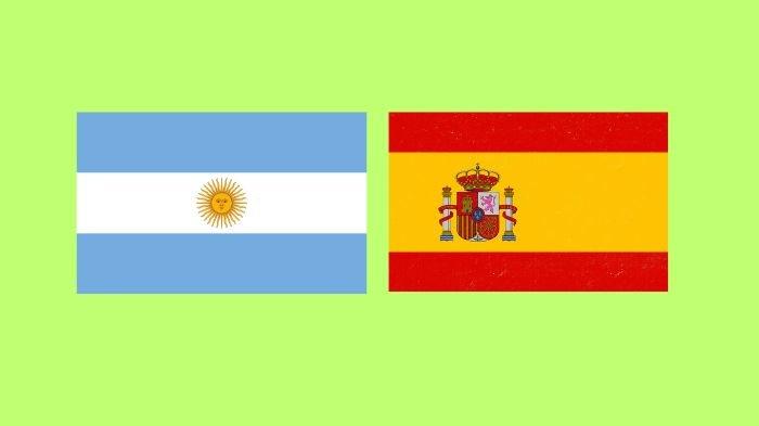 FINALISSIMA 2025 - Kolase 2 bendera yaitu Argentina dan Spanyol yang diolah di Canva. Berikut fakta Finalissima 2025, kapan jadwal Argentina vs Spanyol? (Grafis TribunKaltim.co/Canva)
