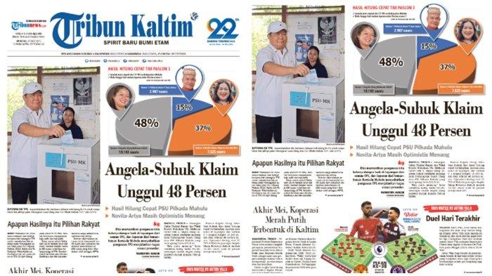 PSU PILKADA MAHULU - HL Tribun Kaltim hari ini 25 Mei 2025.
