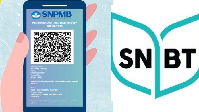 UTBK SNBT 2025 - Gambar ketika diterima UTBK SNBT 2025 (kiri) dan logo SNBT. Bisakah daftar seleksi mandiri meskipun lolos UTBK SNBT 2025? Cek informasinya (instagram/snpmb_id)