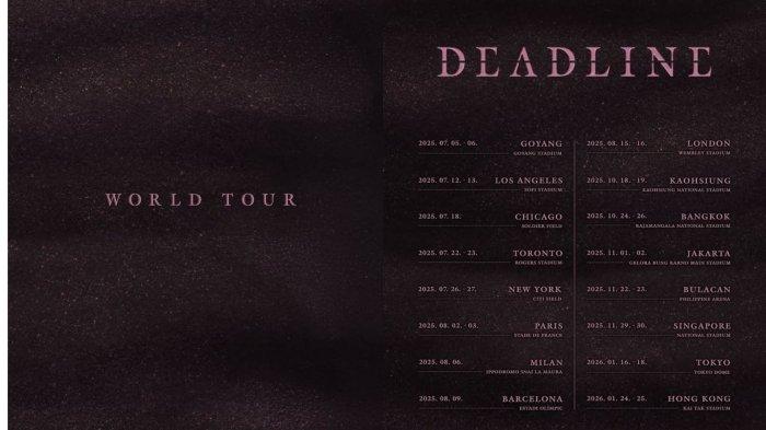 DEADLINE KONSER BLACKPINK - Tangkapan layar Tema dan jadwal konser Blackpink. Kabar gembira datang bagi para penggemar BLACKPINK di Indonesia, konser dua hari di GBK pada November 2025. (Instagram/blackpinkofficial)