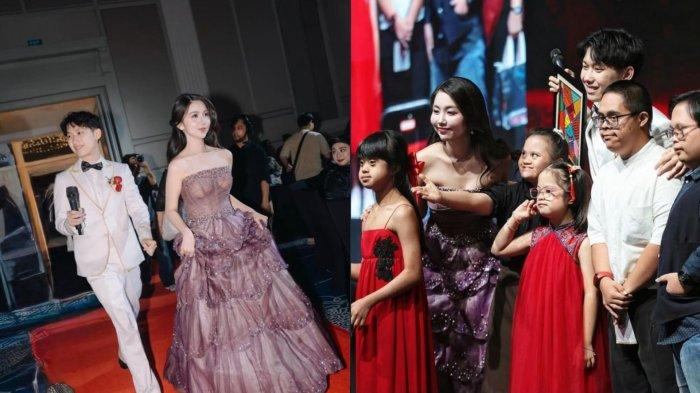 ULTAH WILLIE VILMEI - Tangkap layar perayaan ulang tahun Vilmei dan Willie Salim dengan tamu spesial Anak Down Syndrome. Dua konten kreator muda, Vilmei dan Willie Salim, baru saja merayakan ulang tahun mereka dalam sebuah pesta mewah bertema karpet merah yang memukau serta mengundang anak-anak Down Syndrome yang menjadi sorotan. (Instagram/willie27_)