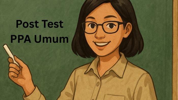 POST TEST PPA - Ilustrasi guru yang diolah di ChatGPT. Berikut contoh soal dan kunci jawaban post test PPA Umum 1-3. (Open AI CHATGPT)