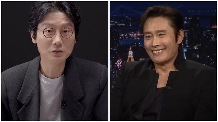 SQUID GAME 3 - Sutradara Squid Game, Hwang Dong Hyuk (kiri) dan pemeran Front Man, Lee Byung Hun (kanan). Sutradara dan pemeran Squid Game berikan sinyal positif akan hadirnya spin-off atau prekuel dari universe yang sama. (YouTube/Netflix dan The Tonight Show Starring Jimmy Fallon)