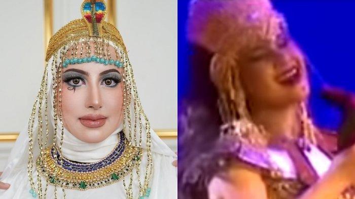 TASYI DAN ELVY - Tasyi Athasyia saat tampil dengan makeup Cleopatra yang jadi viral di media sosial. Penampilannya menuai pujian dan kritik dari berbagai kalangan netizen.