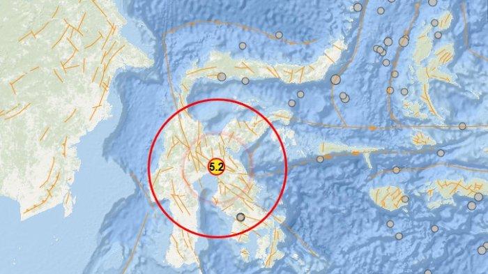 GEMPA LUWU TIMUR - Tangkapan layar informasi dari BMKG mengenai gempa di Luwu Timur, Sulawesi Selatan yang diunggah oleh akun X @infoBMKG pada Jumat (7/3/2025). Gempa Magnitudo 5.2 mengguncang Luwu Timur, Sulsel pada (7/3/2025). (X.com/@InfoBMKG)
