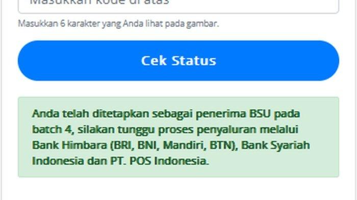 CEK BSU 2025 - Laman bsu.kemnaker.go.id. Cek BSU 2025, Batch 4 BSU BPJS Ketenagakerjaan sudah cair. Simak cara cek BSU Kemnaker dan tanda status pencairan. (Tangkap layar bsu.kemnaker.go.id)