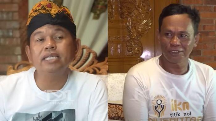MINTA AIR SISA - Aksar (kanan), sopir truk sawit di Kalimantan Timur menemui Gubernur Jawa Barat, Dedi Mulyadi demi minta air minum sisa untuk istrinya yang hamil, Rabu (23/7/2025).