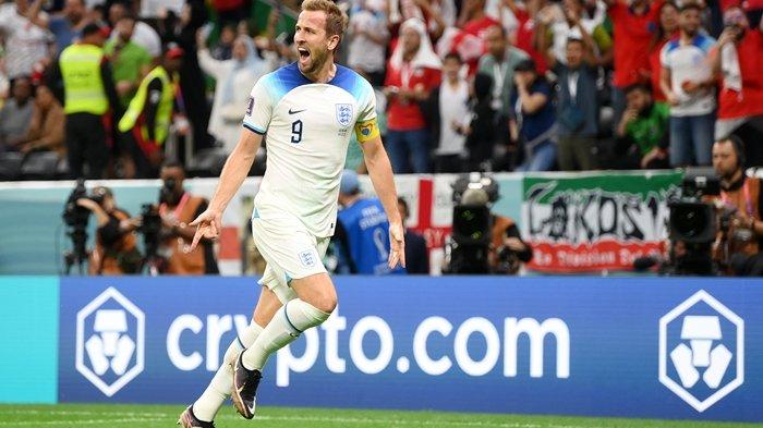 Kapten Timnas Inggris, Harry Kane, berhasil mencetak salah satu gol kemenangan atas Timnas Senegal di babak 16 besar Piala Dunia 2022, Senin (5/12/2022).