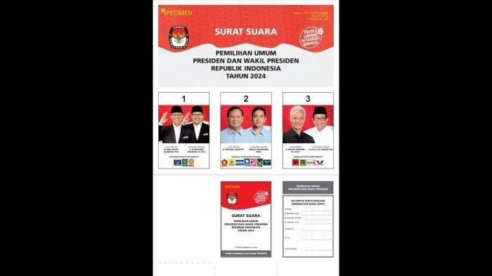 Penampakan surat suara Pilpres 2024