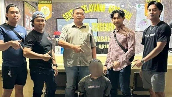 Pujiono, warga Rapak Lambur, Kecamatan Tenggarong, Kutai Kartanegara, Kalimantan Timur yang nekat membakar rumah sendiri akhirnya ditangkap polisi.TRIBUNKALTIM.CO/HO