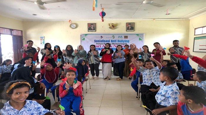 Sosialisasi anti bullying yang digelar PT BPN (DSN Group) di desa Tepian Langsat Kutim