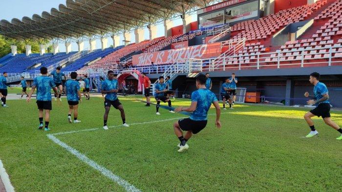 Suasana Latihan Borneo FC di Stadion Segiri Samarinda, Rabu,(2/8/2023).