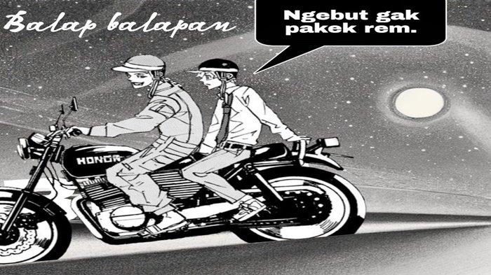 Ilustrasi balapan liar, kebut-kebutan, laju tanpa pakai rem, sangat membahayakan diri dan orang lain. Tidak boleh dicontoh.