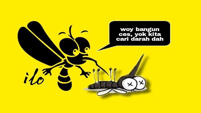 Ilustrasi nyamuk penyebab demam berdarah.