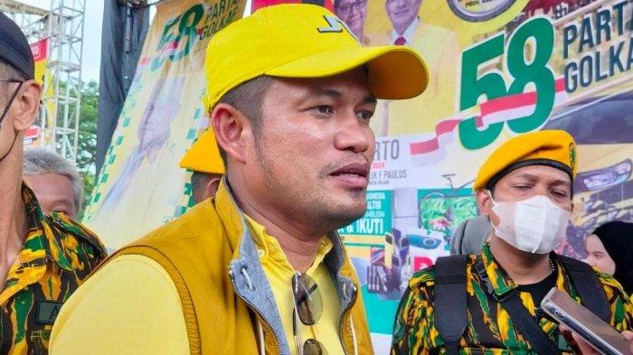 Ketua DPD Golkar Kaltim, Rudy Masud saat ditemui usai gelaran jalan sehat HUT Partai Golkar Kaltim, Minggu (16/10/2022).