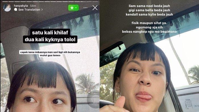 Instagram Story Hasyakyla Utami tanggapi Adhisty Zara. Hasyakyla Utami, Kakak Adhisty Zara Lelah Bela dan Tak Mau Kena Imbas, Unggahan Berikut Jadi Sorotan