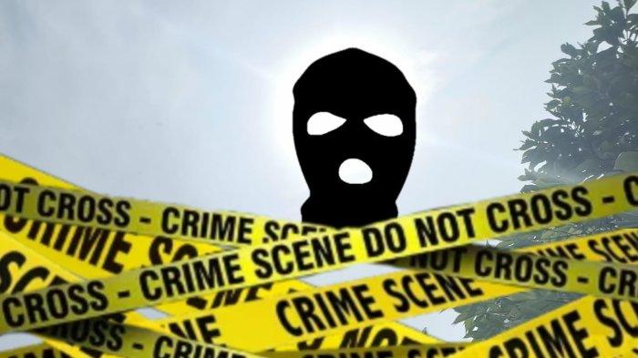 Ilustrasi police line atau garis polisi dan tersangka kejahatan pidana, diduga melakukan pencurian sepeda motor di Kelurahan Api-api, Kota Bontang, Kalimantan Timur. Aksinya terekam CCTV. 