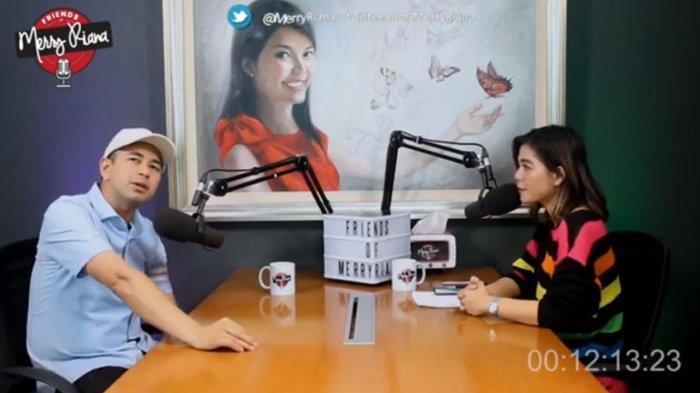 Tangkapan layar Raffi Ahmad saat tampil di podcast Merry Riana.