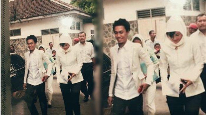 Potret penikahan Eross Candra atau Eross Sheila On 7 dan Sarah Diorita.