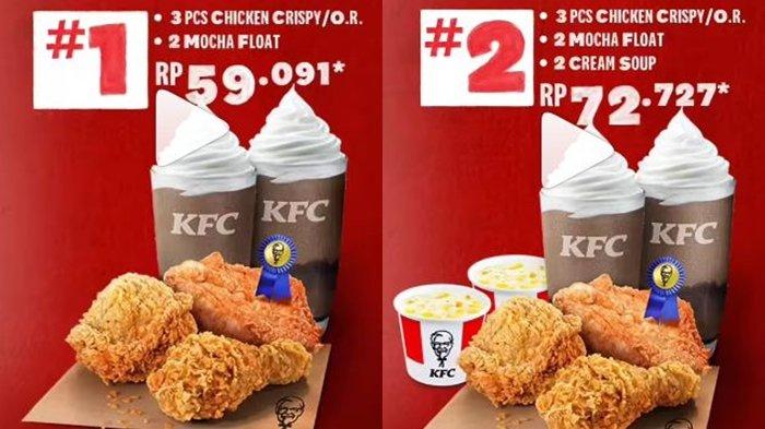 3 Potong Ayam dan 3 Mocha Float hanya Rp 59.091, Promo KFC Hari ini ...