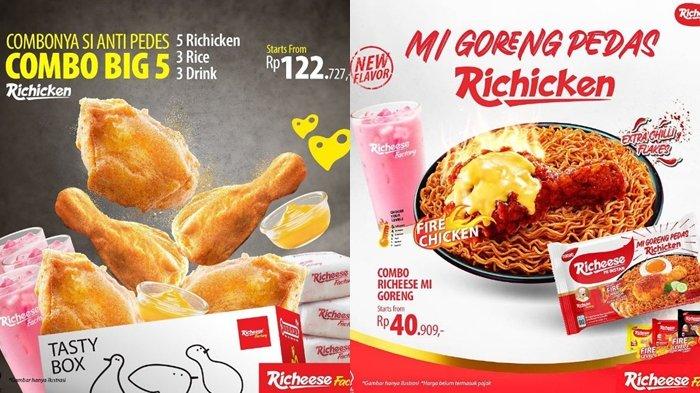 5 Potong Ayam, 3 Nasi dan 3 Minum Rp 122.727, Cek Promo Richeese ...