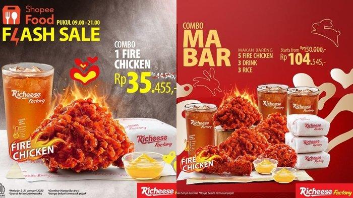 5 Potong Ayam, 3 Minum dan 3 Nasi hanya Rp 104.545, Promo Richeese ...